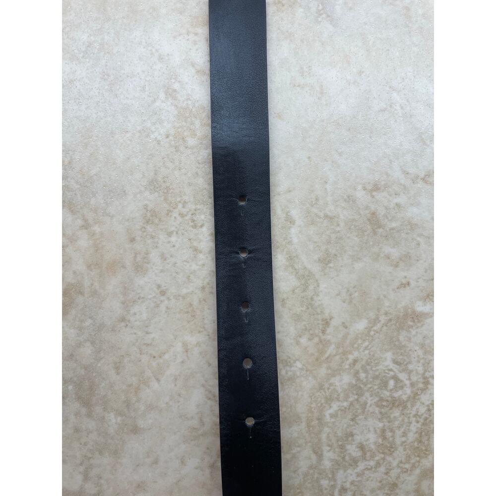 Belt Michael Michael Kors L-XL MK Logo Black Leather Rhinestone Buckle 1” approx - Picture 11 of 13